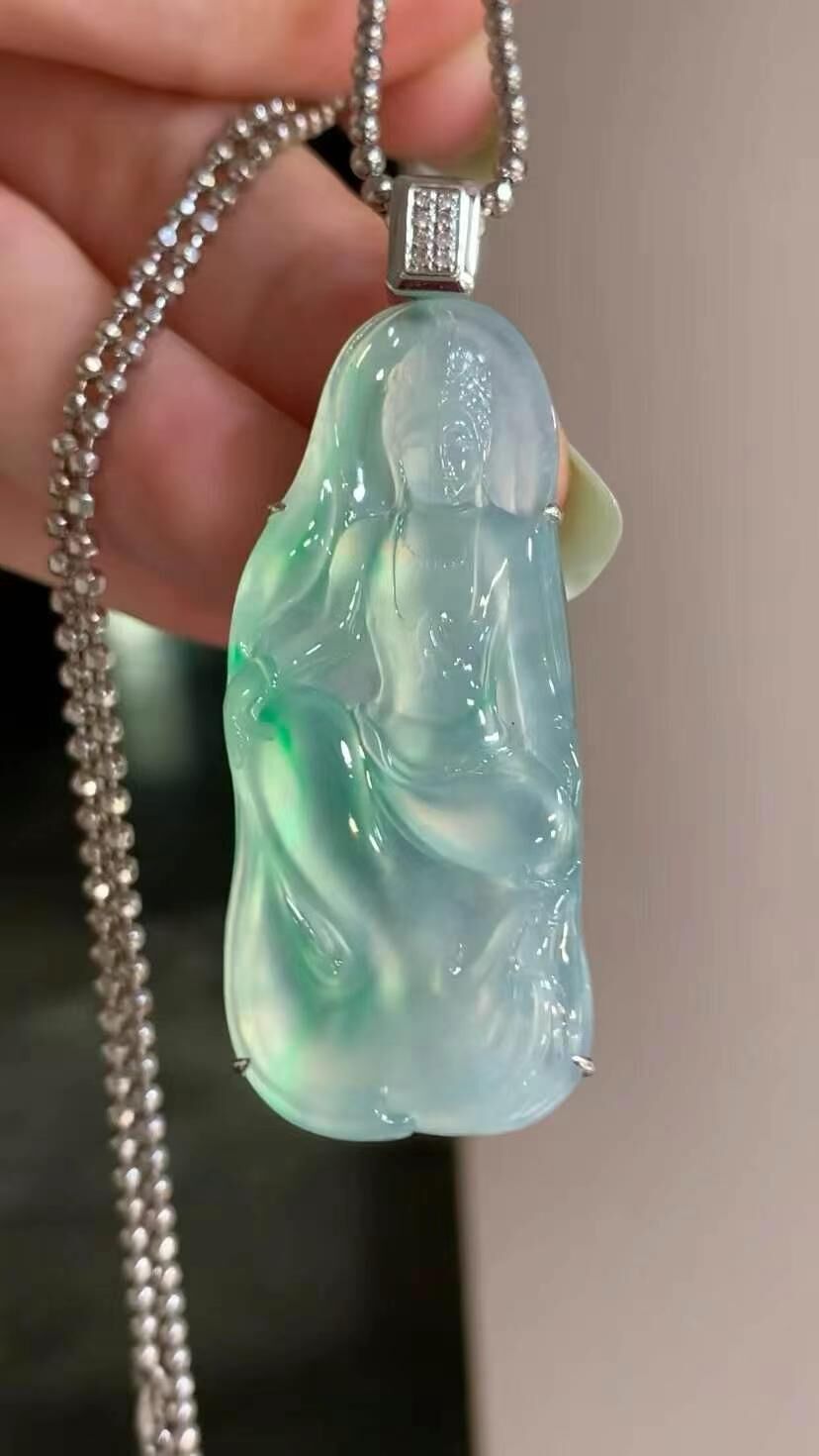 519369 翡翠觀音吊墜