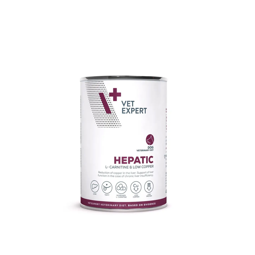 Vet Expert V+ 肝臟處方狗糧 400G  (6罐)