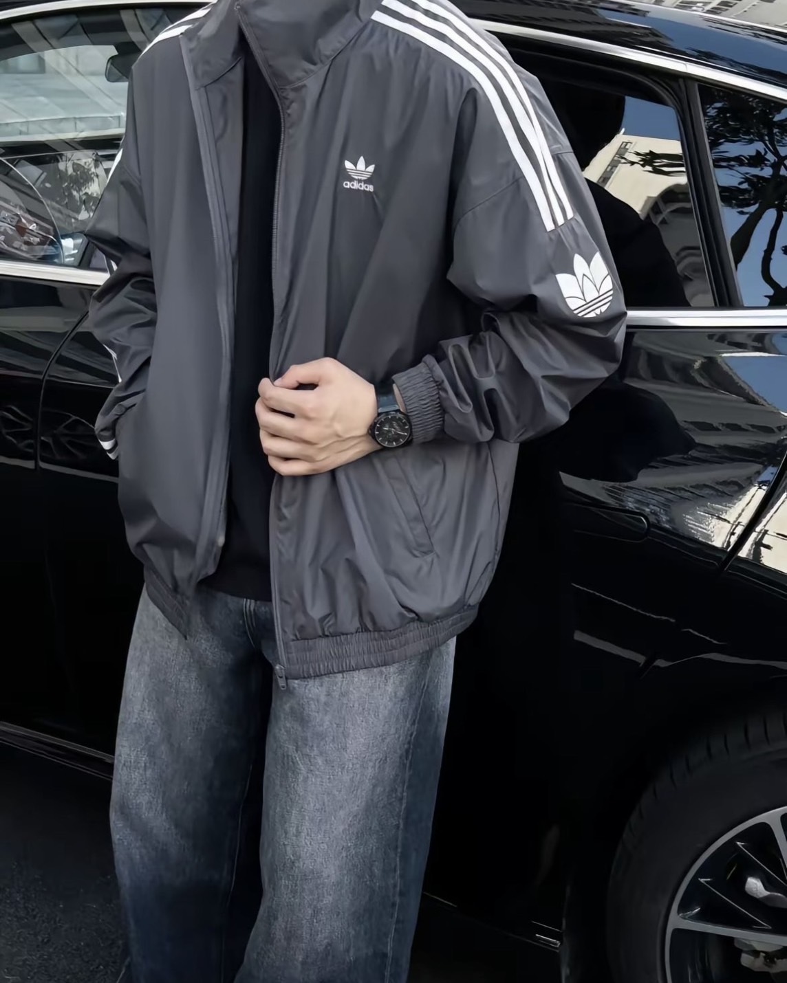 <比outlet還便宜>Adidas Originals 3 Stripe Logo 立領 三線 外套 2色