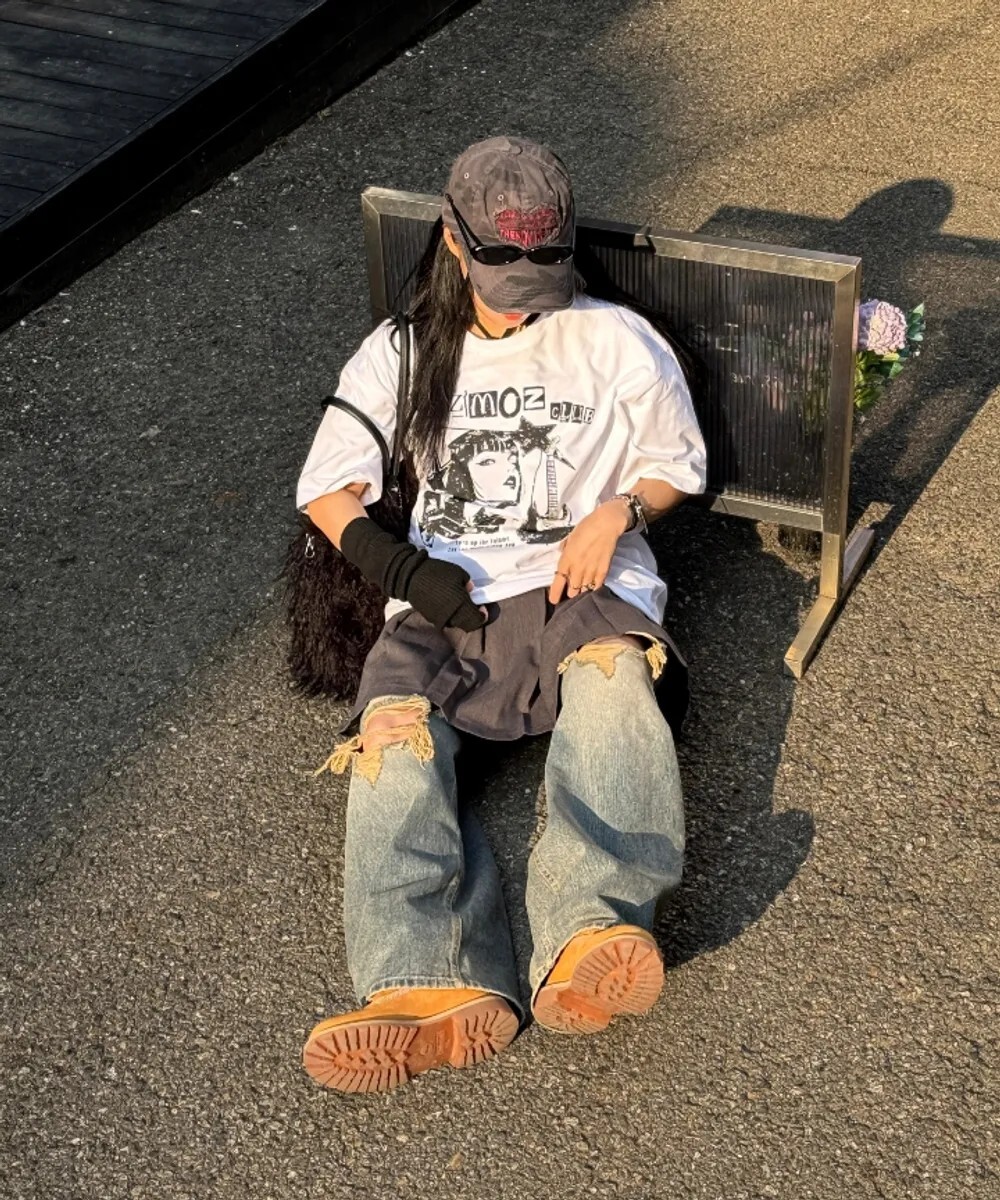 <兩件組合價$1199🌟> MOZMOZ 復古圖案短T 兩入組