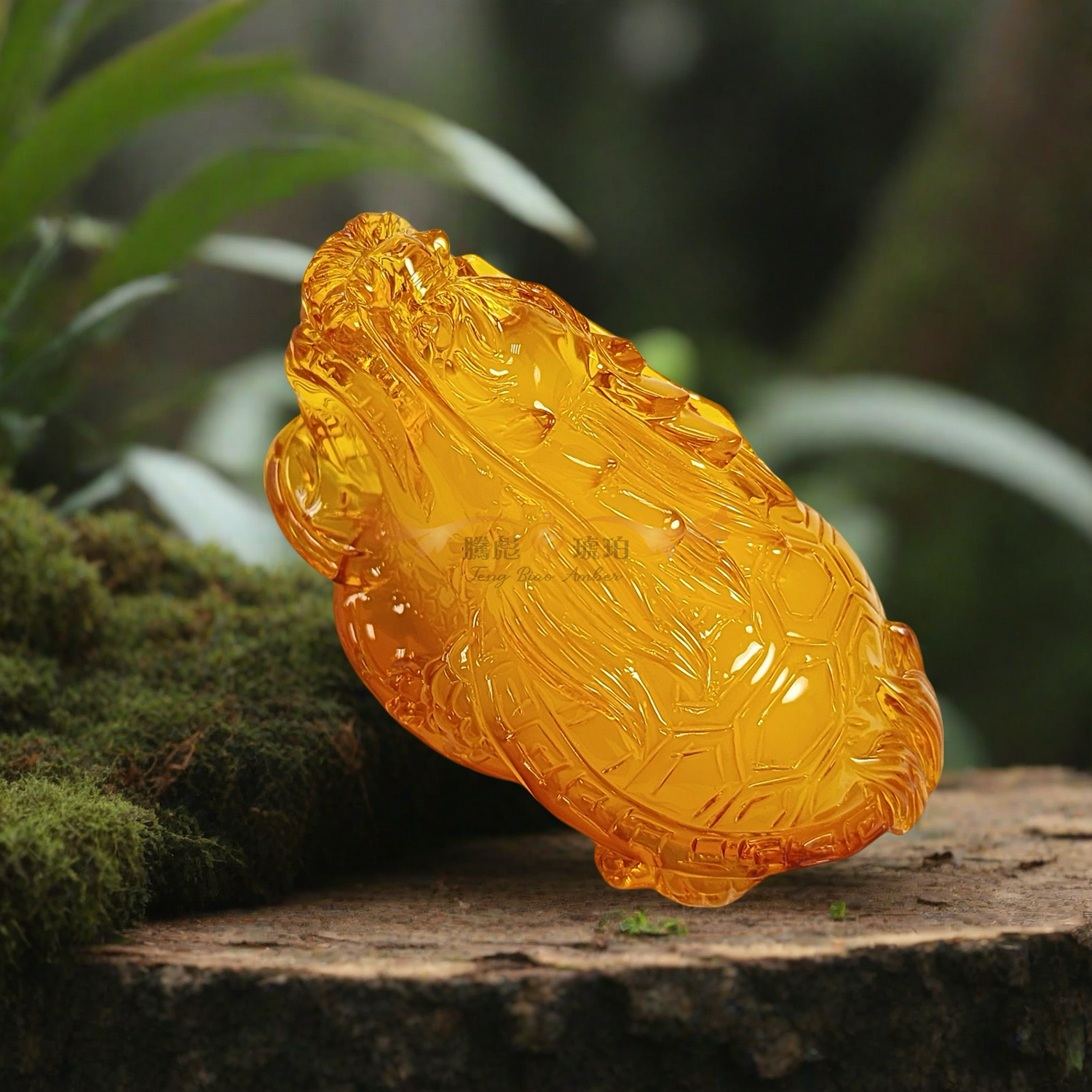 收藏款3A+天然波羅的海氧化珍珠蜜蠟立體龍龜掛擺件