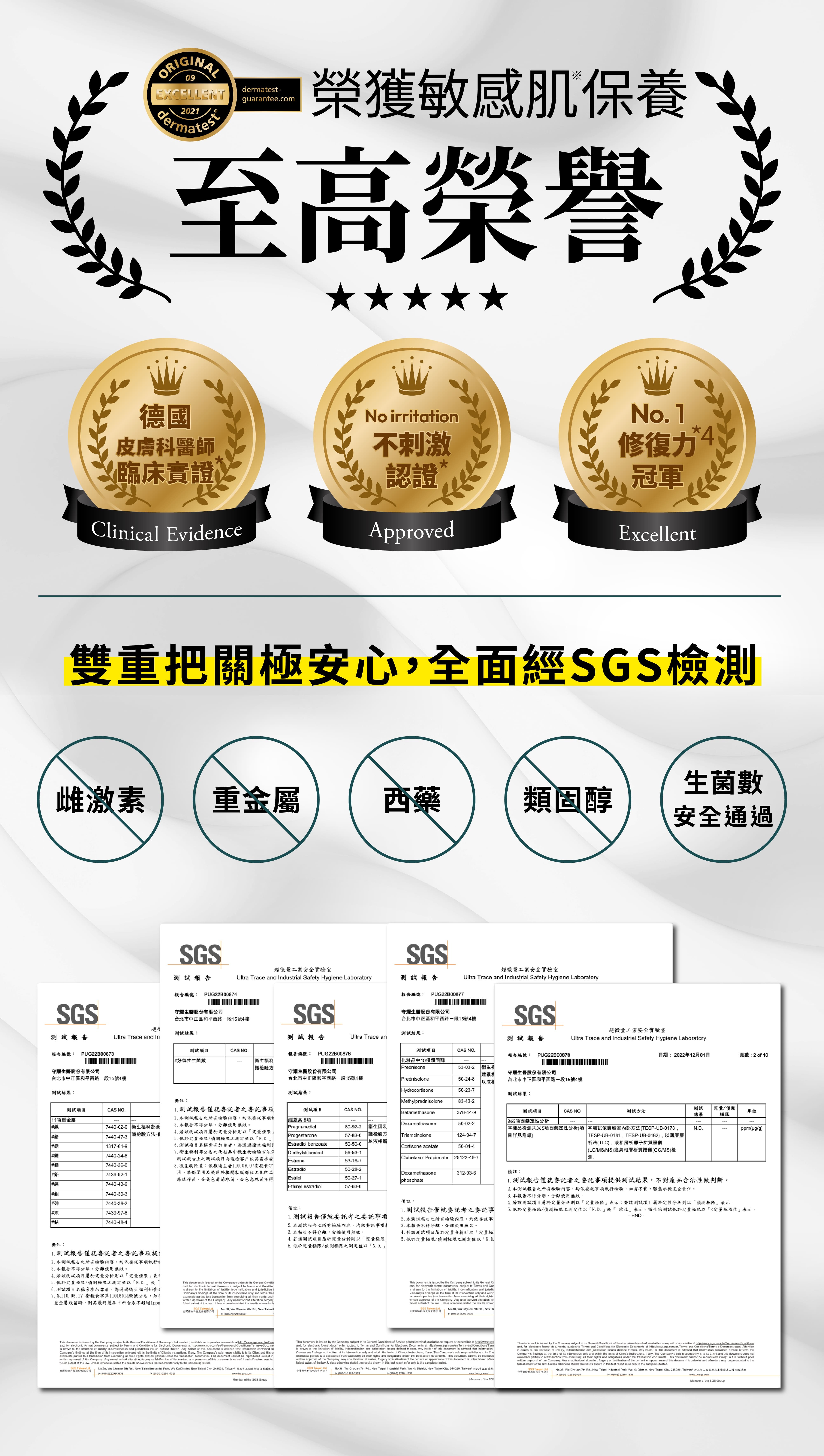 Z研敏感肌保養獲德國醫師認證+SGS檢測，0刺激修復力冠軍