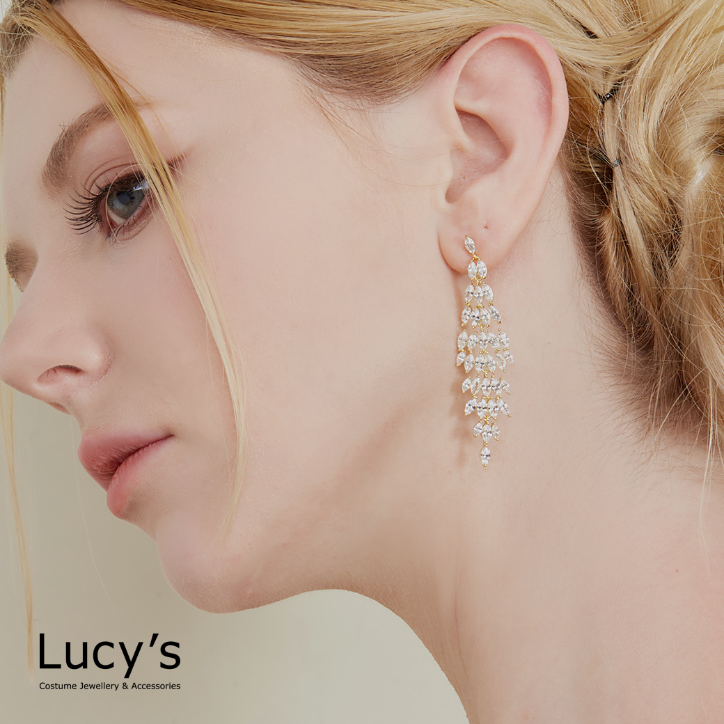 輕奢鑽流蘇 耳環 (二色) (120838/123881)