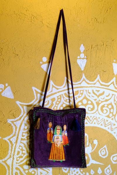 Macrame 絲絨手繪袋 (MAB0001VP)