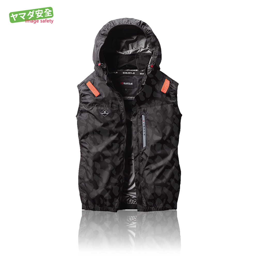 AC2064-66 含帽無袖背心 迷彩黑(台灣限定色)