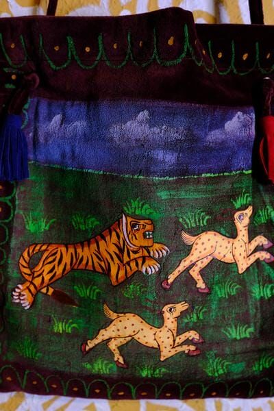 Macrame 絲絨手繪袋 (MAB0003VP)