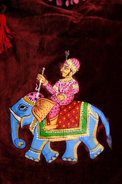 Macrame 絲絨手繪袋 (MAB0005VP)