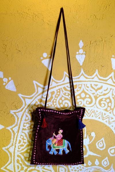 Macrame 絲絨手繪袋 (MAB0005VP)