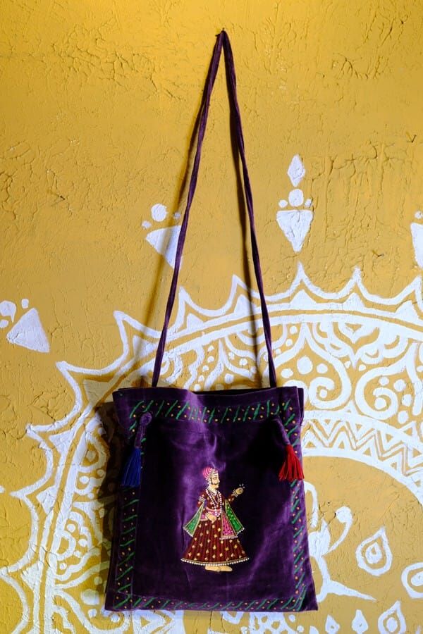 Macrame 絲絨手繪袋 (MAB0004VP)