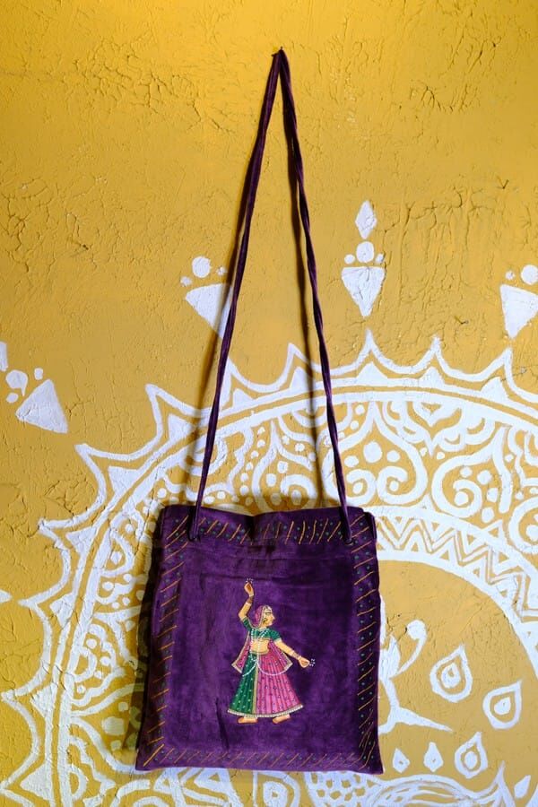 Macrame 絲絨手繪袋 (MAB0002VP)