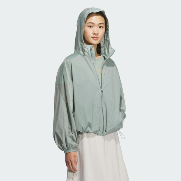 Adidas Mt Wv Jkt JZ1657 女 連帽外套 運動外套 防風 綠 亞版