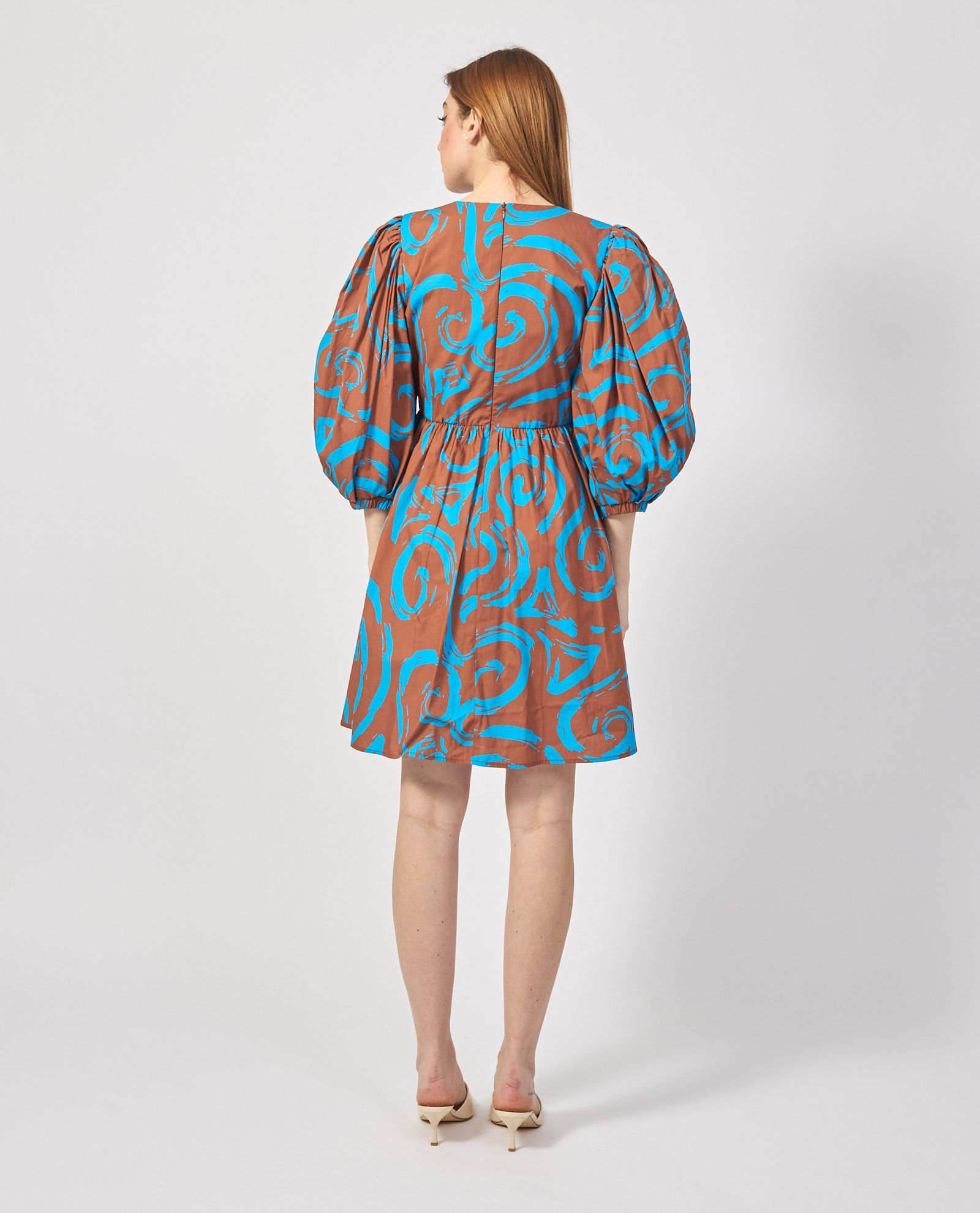 【Silvian Heach】個性簍空圖騰拋袖洋裝