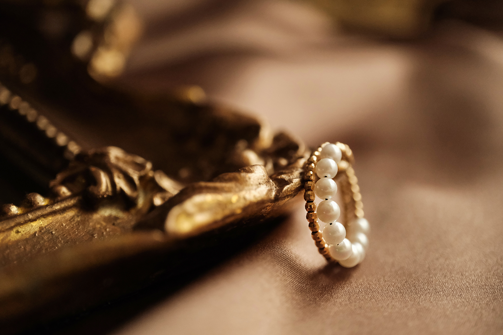 18K 山城雪景戒指