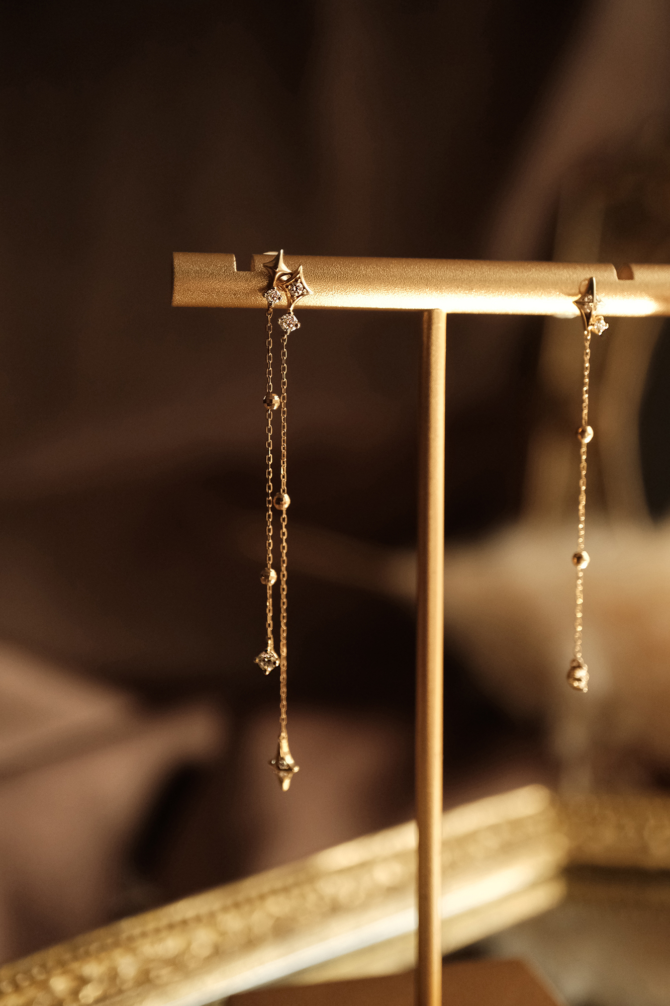 10K 造夢星軌耳環