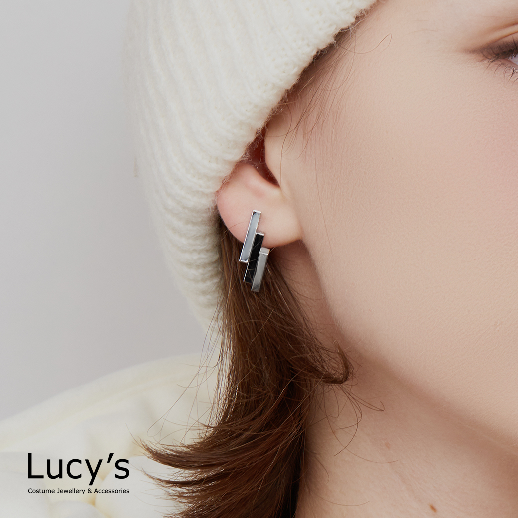 幾何階序 耳環 (二色) (122876/122877)