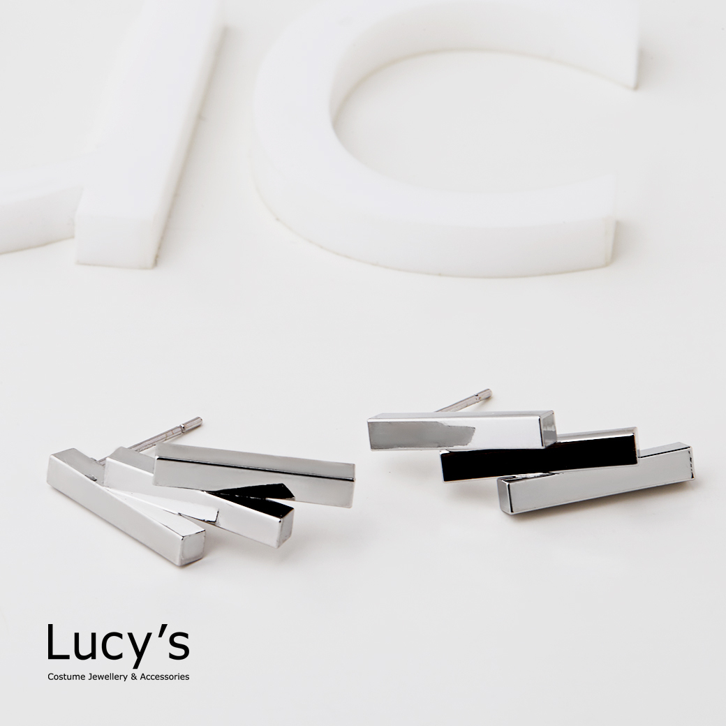 幾何階序 耳環 (二色) (122876/122877)