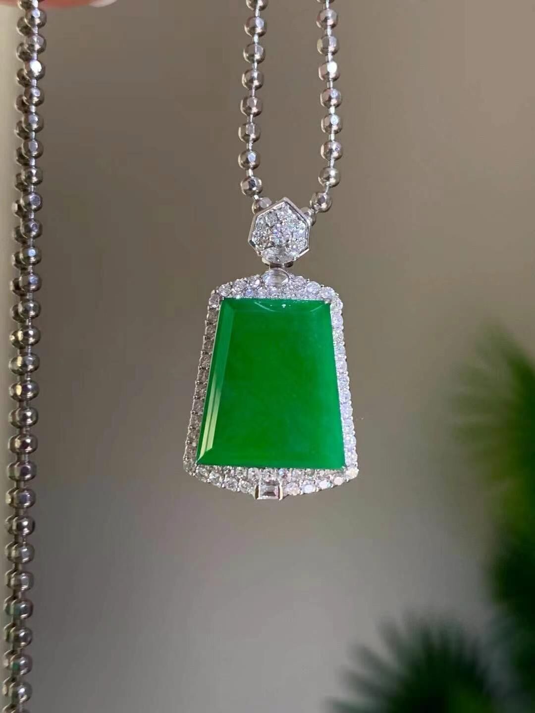 翡翠無事牌吊墜,天然翡翠A玉, 緬甸玉, Jade, Jadeite