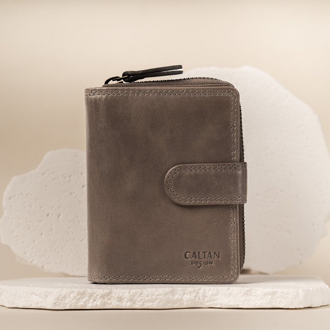 扣式多功能兩折零錢短夾-五色(072846)