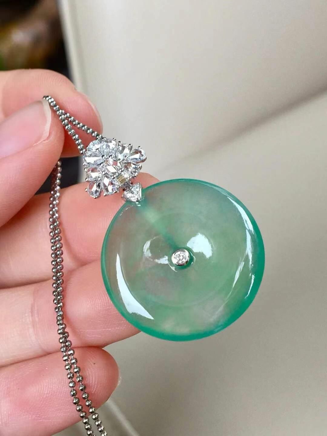 519375 翡翠平安扣吊墜 (22mm直徑)