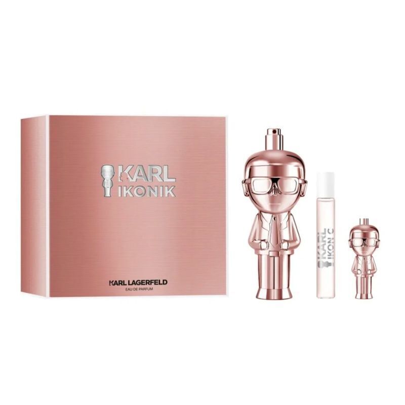 Ikonik by Karl Lagerfeld 霧玫金禮盒套裝 (濃香水100ml+7.5ml+4.5ml) (Barcode: 338640150217-AF)