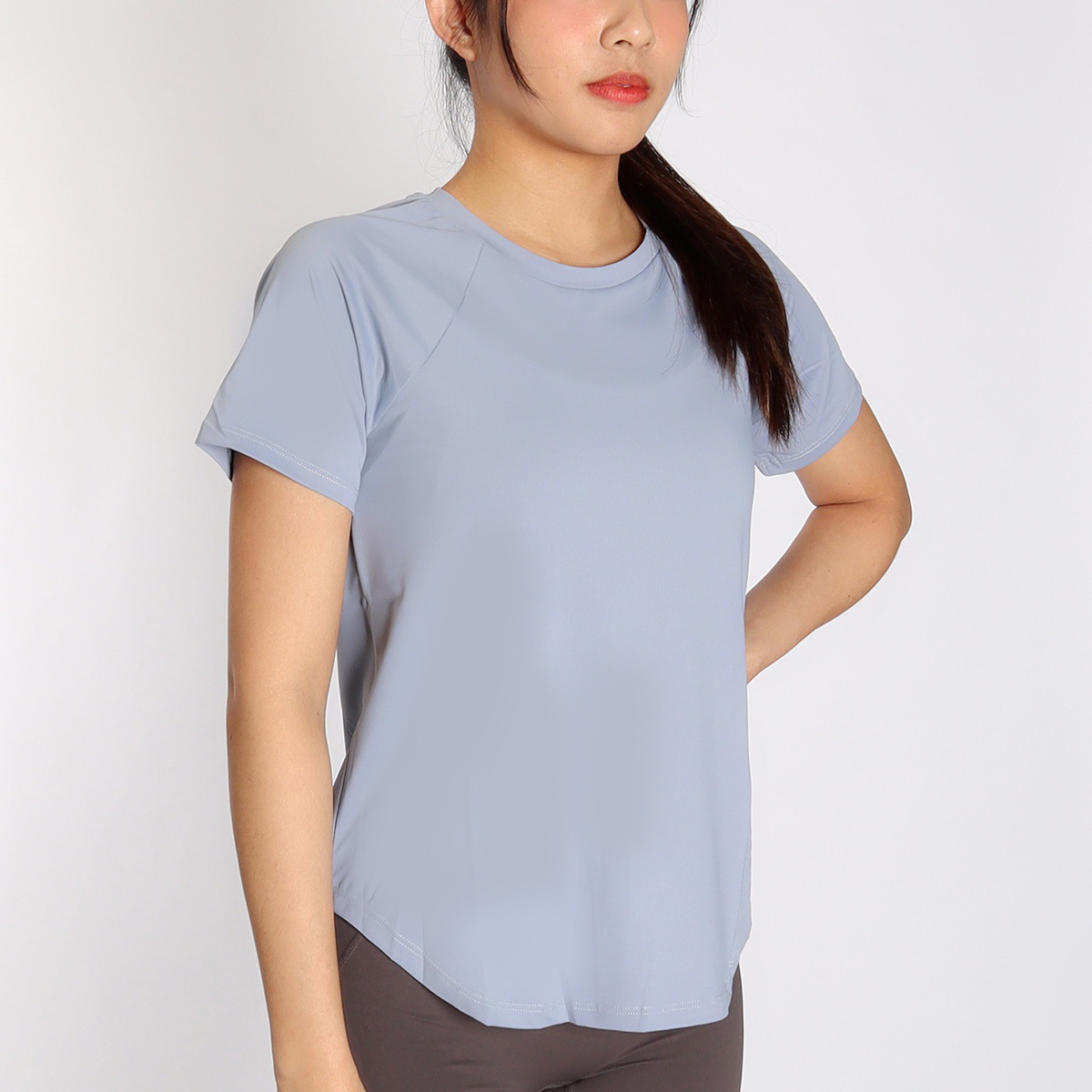 彈力透氣修身瑜珈/運動/機能短袖*