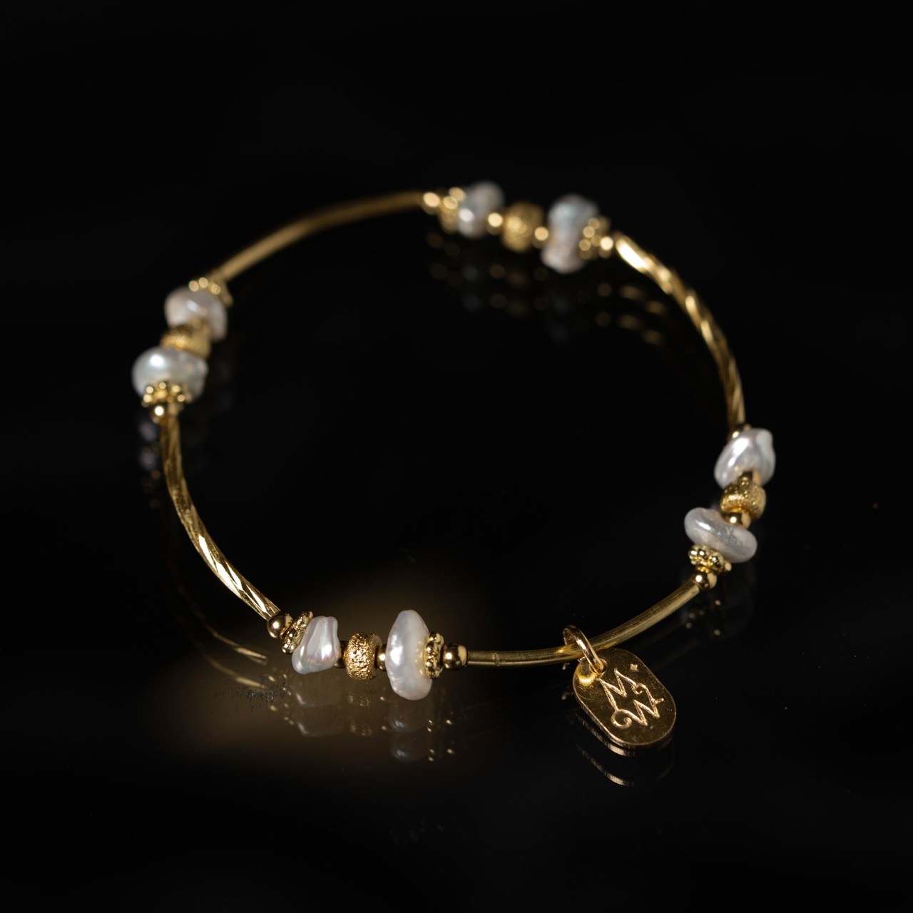 馬爾地夫假期｜珍珠黃銅手鍊 C1713