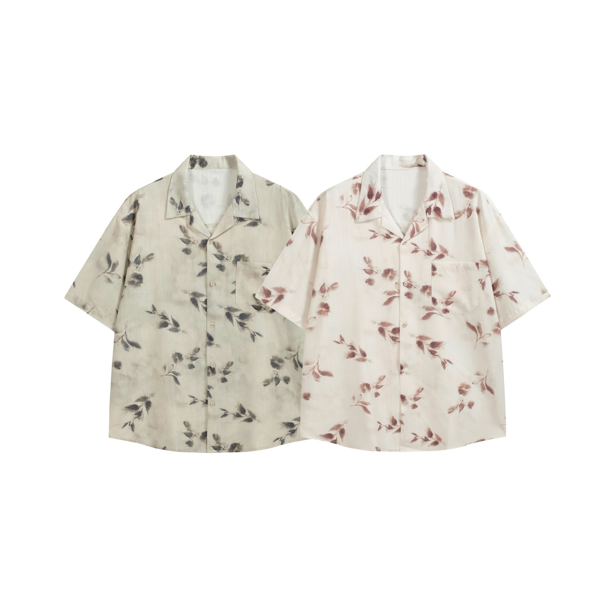 SBG 彈力涼感吸濕排汗花襯衫 FT106