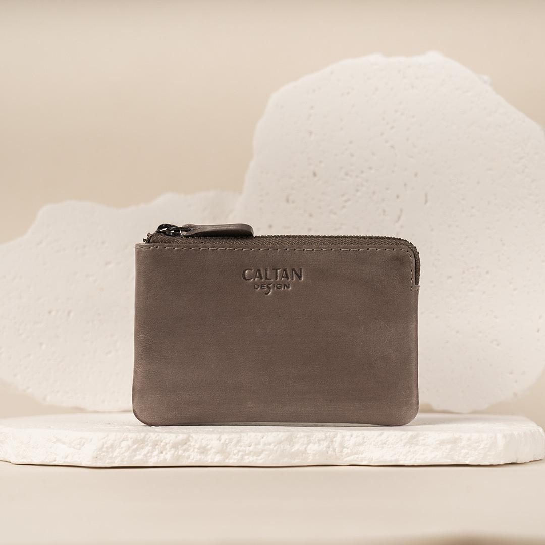 真皮素雅雙拉鍊質感小錢包-四色(072693)