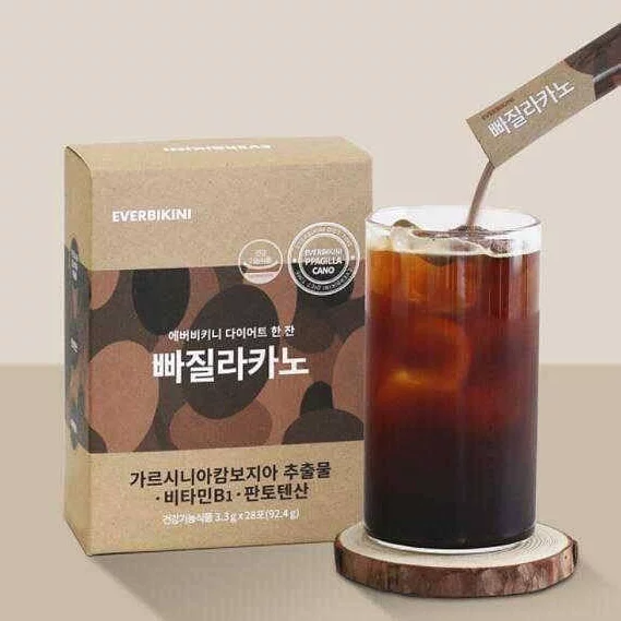 現 貨丨韓國 EVER BIKINI無咖啡因藤黃果纖活咖啡粉 1盒 60 包