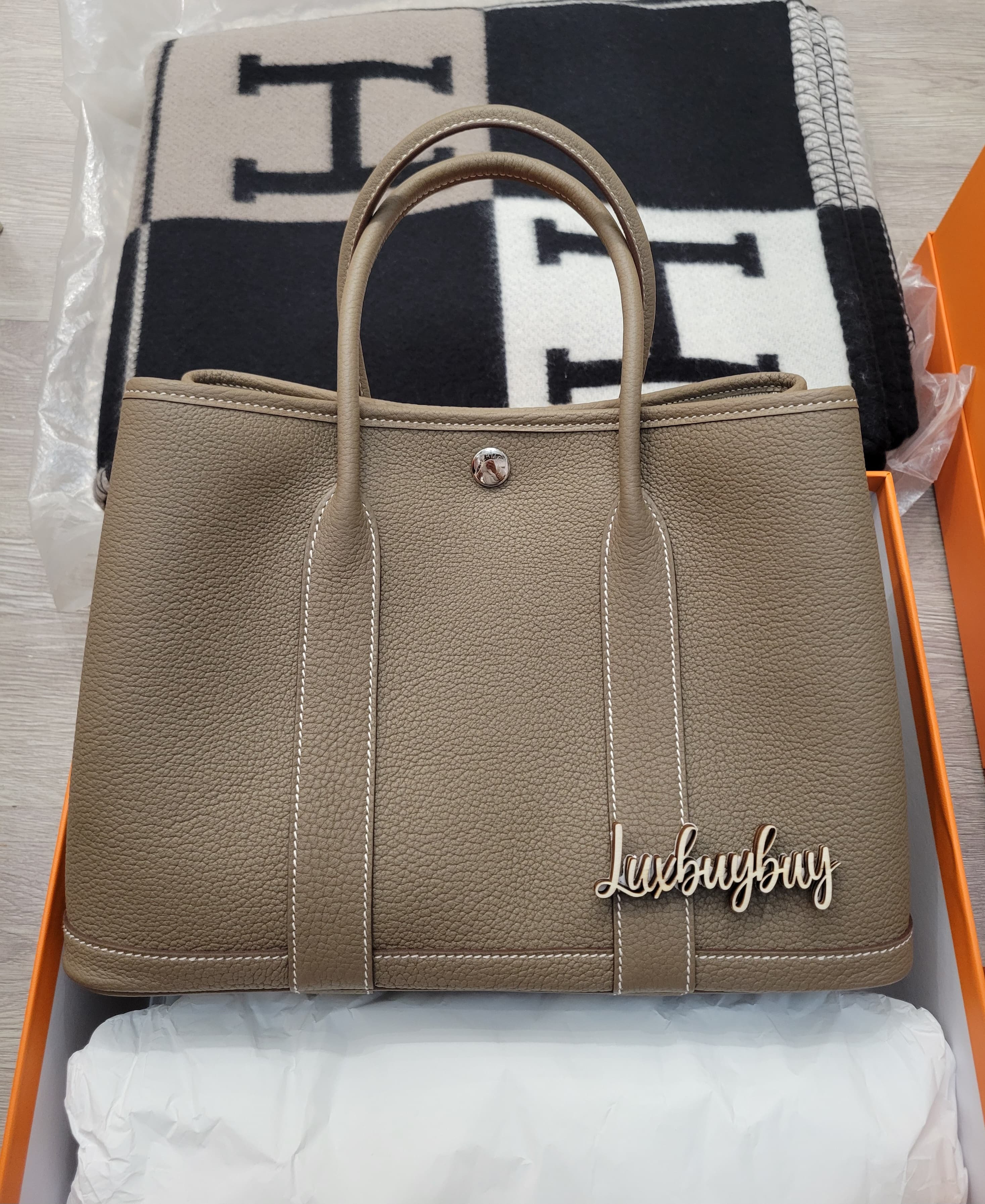 HERMES Garden Party 30 etoupe CK 大象灰