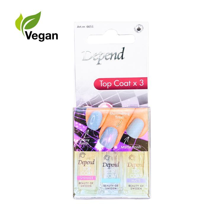 O2 甲油面油套裝3件 (透明 / 霧面 / 幻彩）