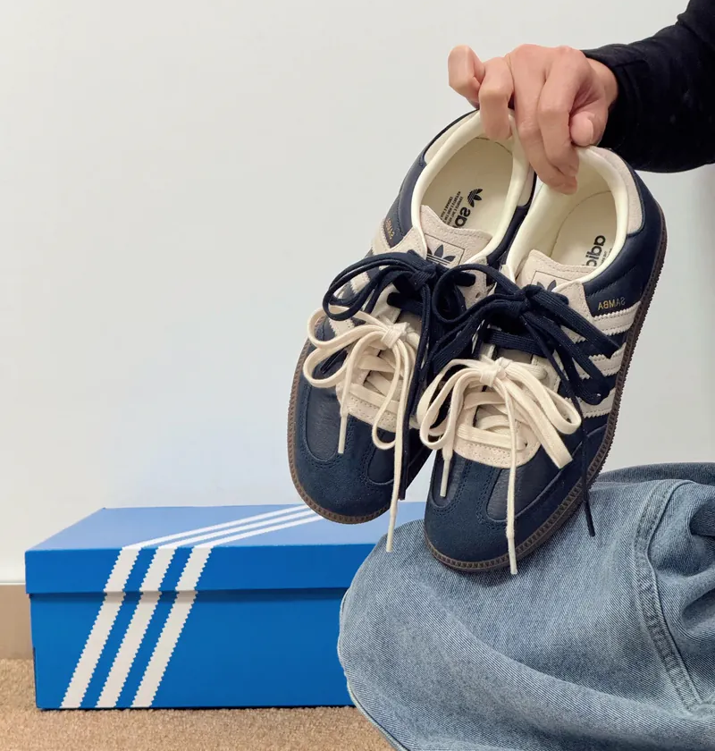ADIDAS SAMBA OG 奶油深藍 麂皮皮革款 (6月新優惠!)