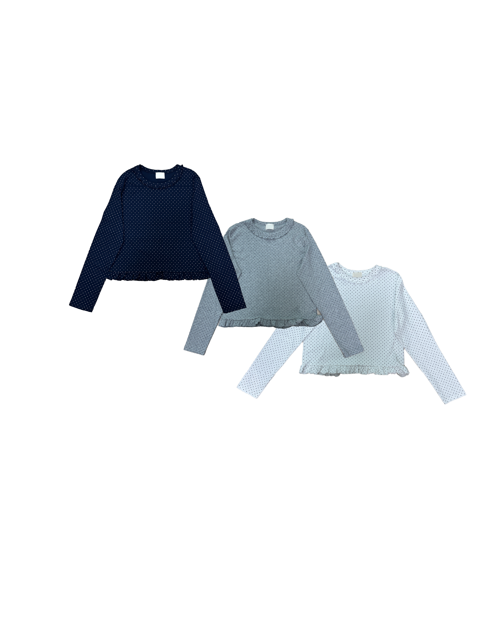 花邊領波點長袖內搭