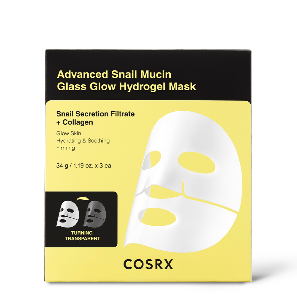 [31/05 - 31/07] COSRX Advanced Snail Mucin Glass Glow Hydrogel Mask [3PCS]