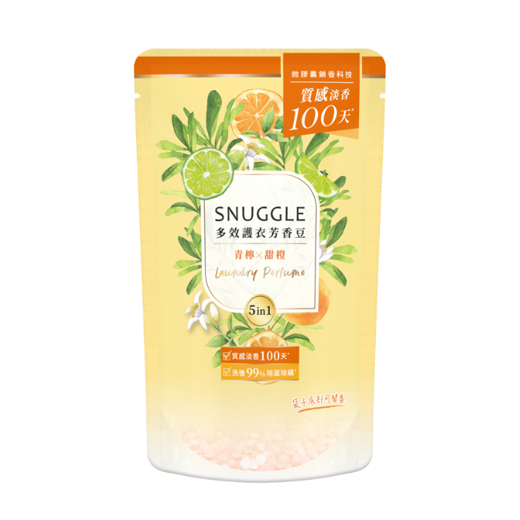 (箱購)熊寶貝多效護衣芳香豆補充包-青檸X甜橙300MLx12包