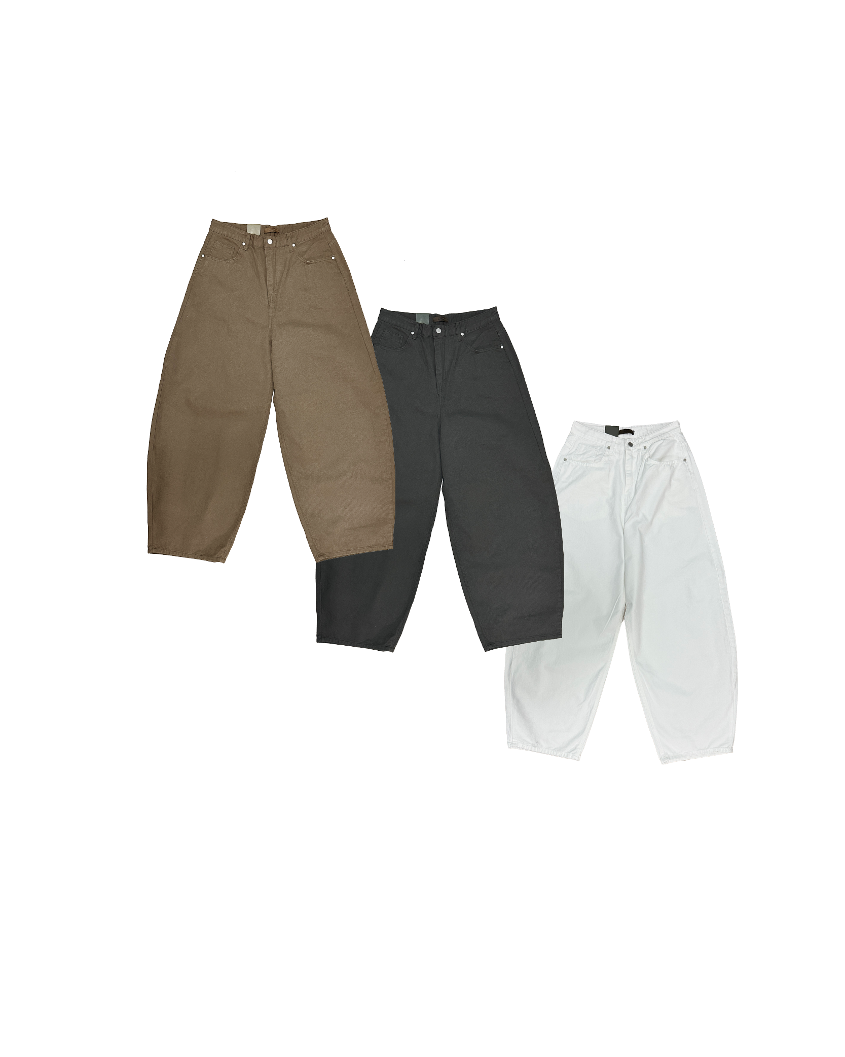 多色微寬版牛仔褲