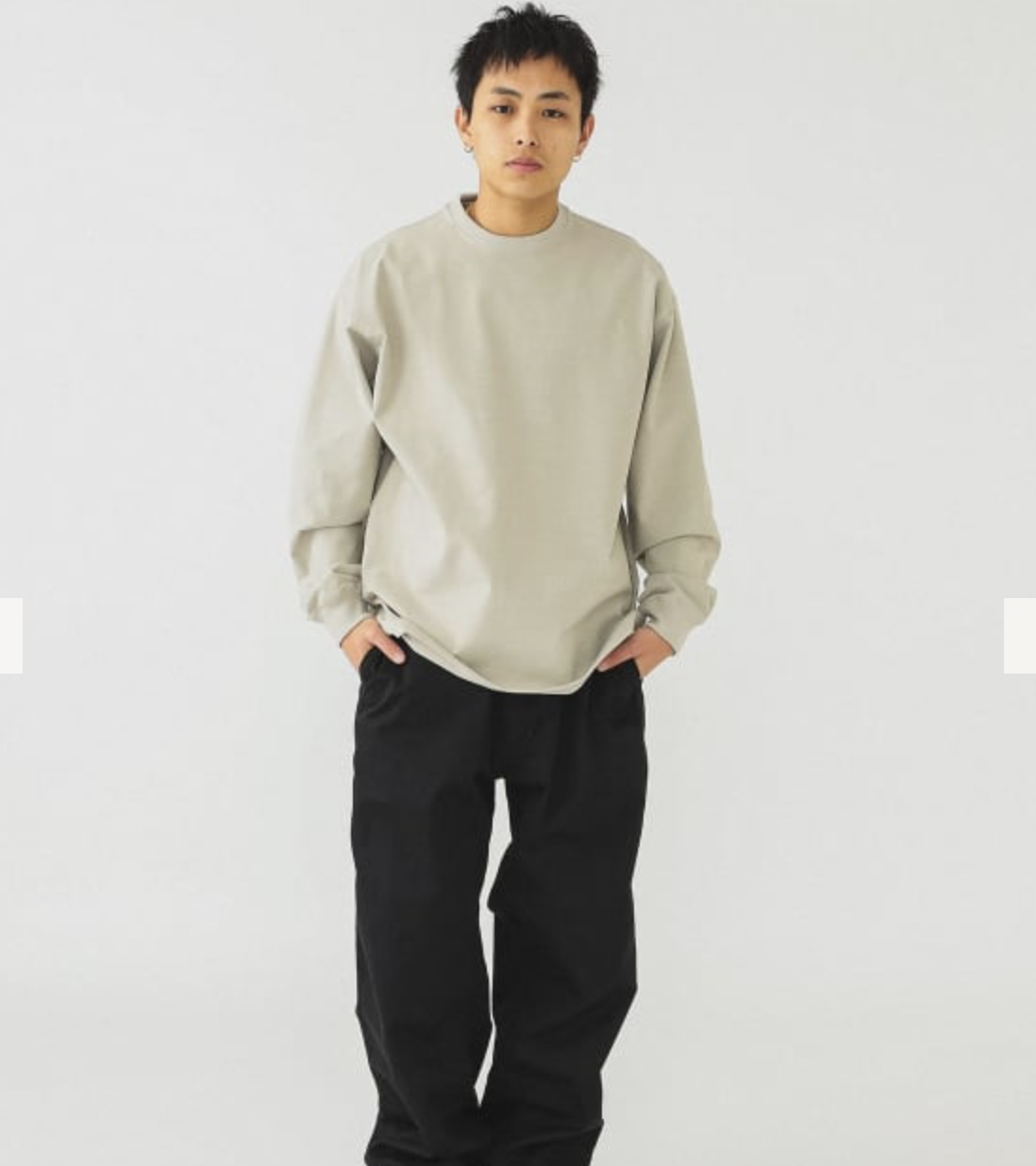 【BEAMS JAPAN】寬鬆彈力長袖