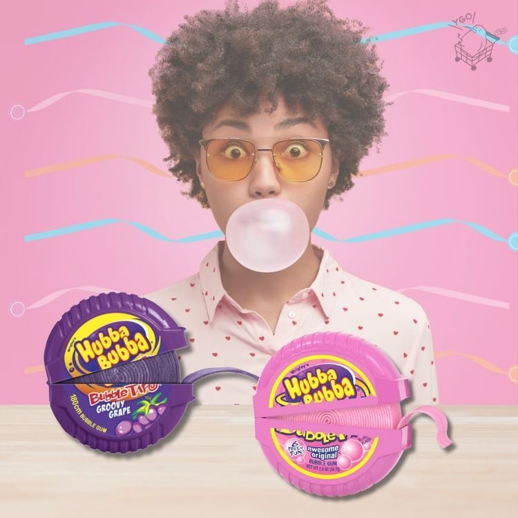 Hubba Bubba 泡泡膠帶口香糖 - 原味 & 葡萄