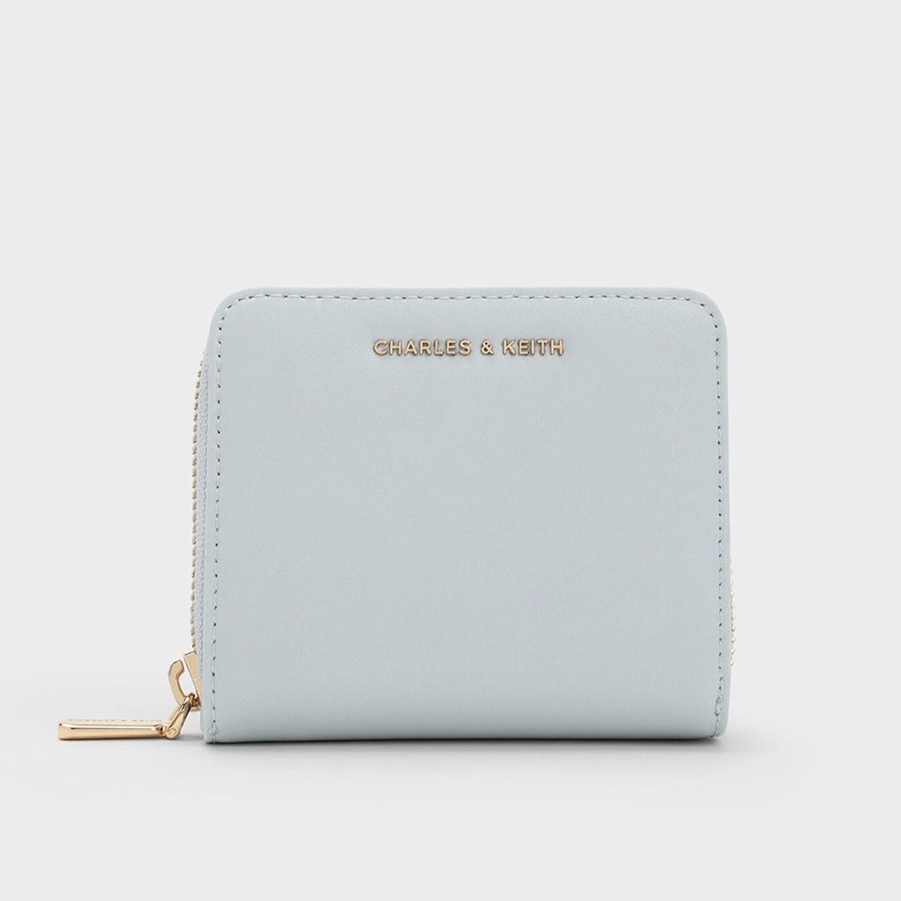 <現貨><3折疊>Charles ＆ Keith 小CK Finley 拉鍊 短夾 錢包 5色