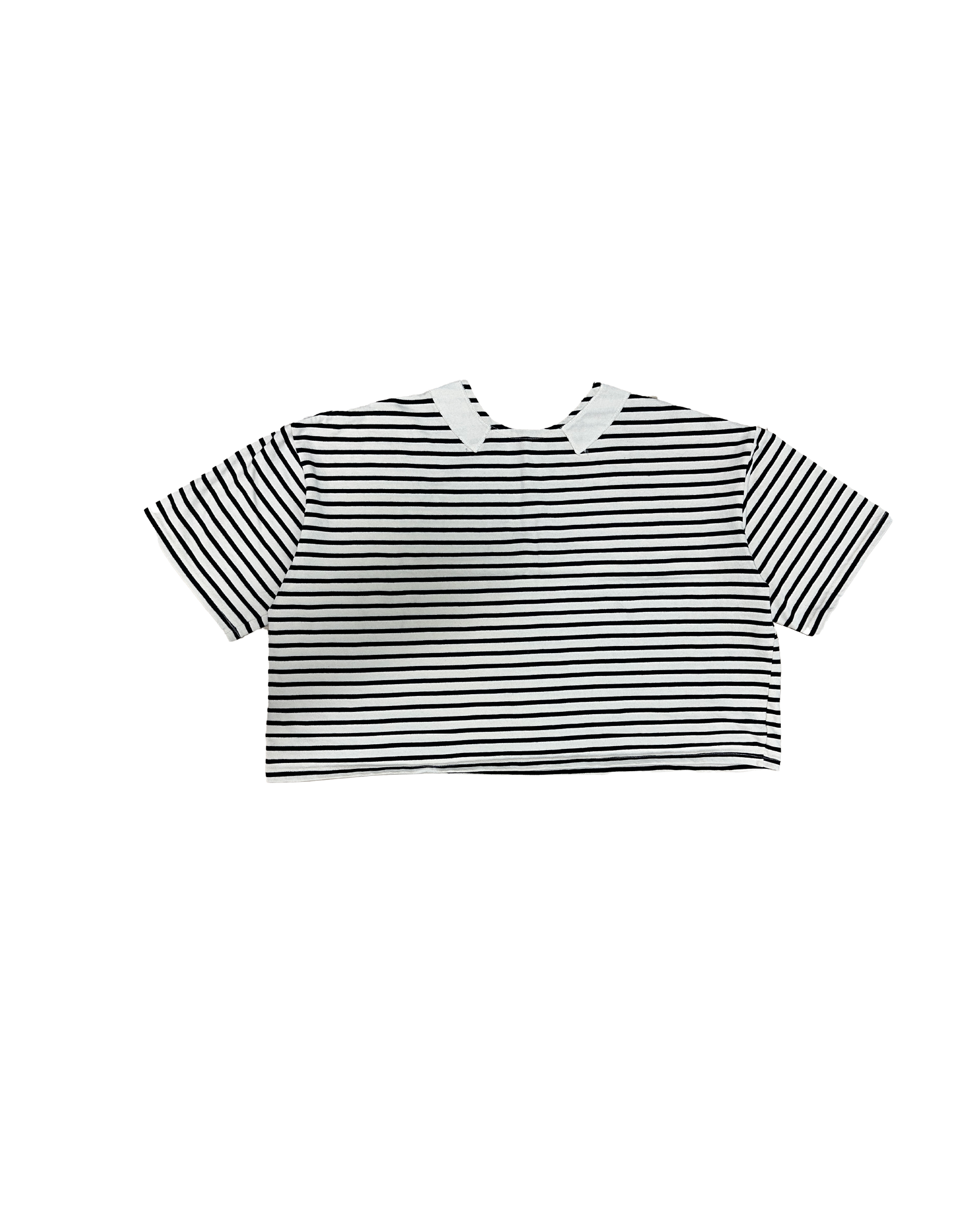 拼布中袖橫間寬版上衣