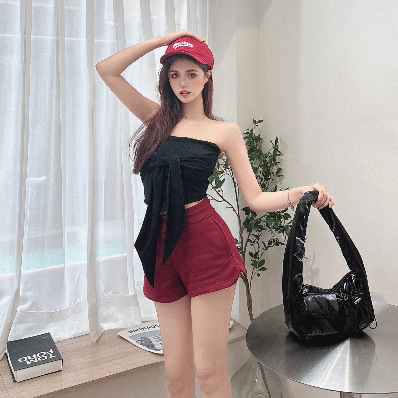 多穿式一字領綁結BRATOP/三色