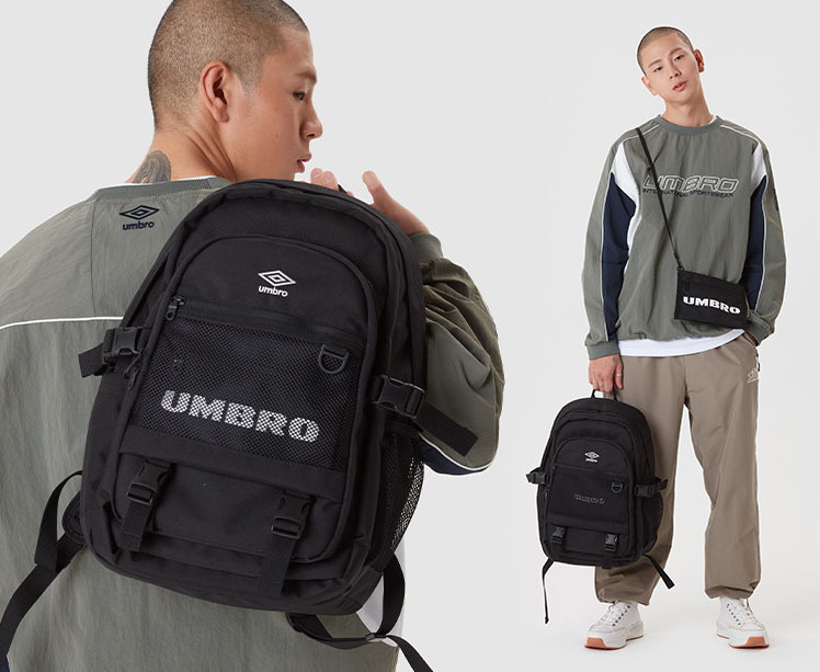 【OWN】Umbro 機能 後背包 防水 抗撕裂 多夾層 收納 書包 戶外 露營 哨子 小包 28L 不分男女 黑色 米色