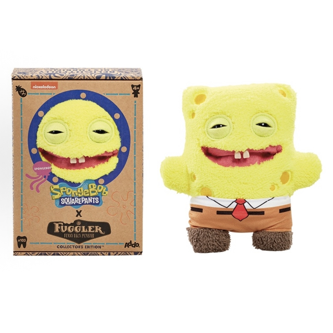FUGGLER FUNNY UGLY MONSTER 放克 牙寶 玩偶 牙齒 9吋-海綿寶寶/派大星