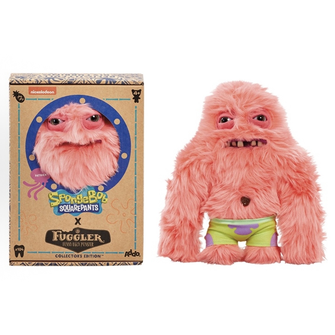 FUGGLER FUNNY UGLY MONSTER 放克 牙寶 玩偶 牙齒 9吋-海綿寶寶/派大星