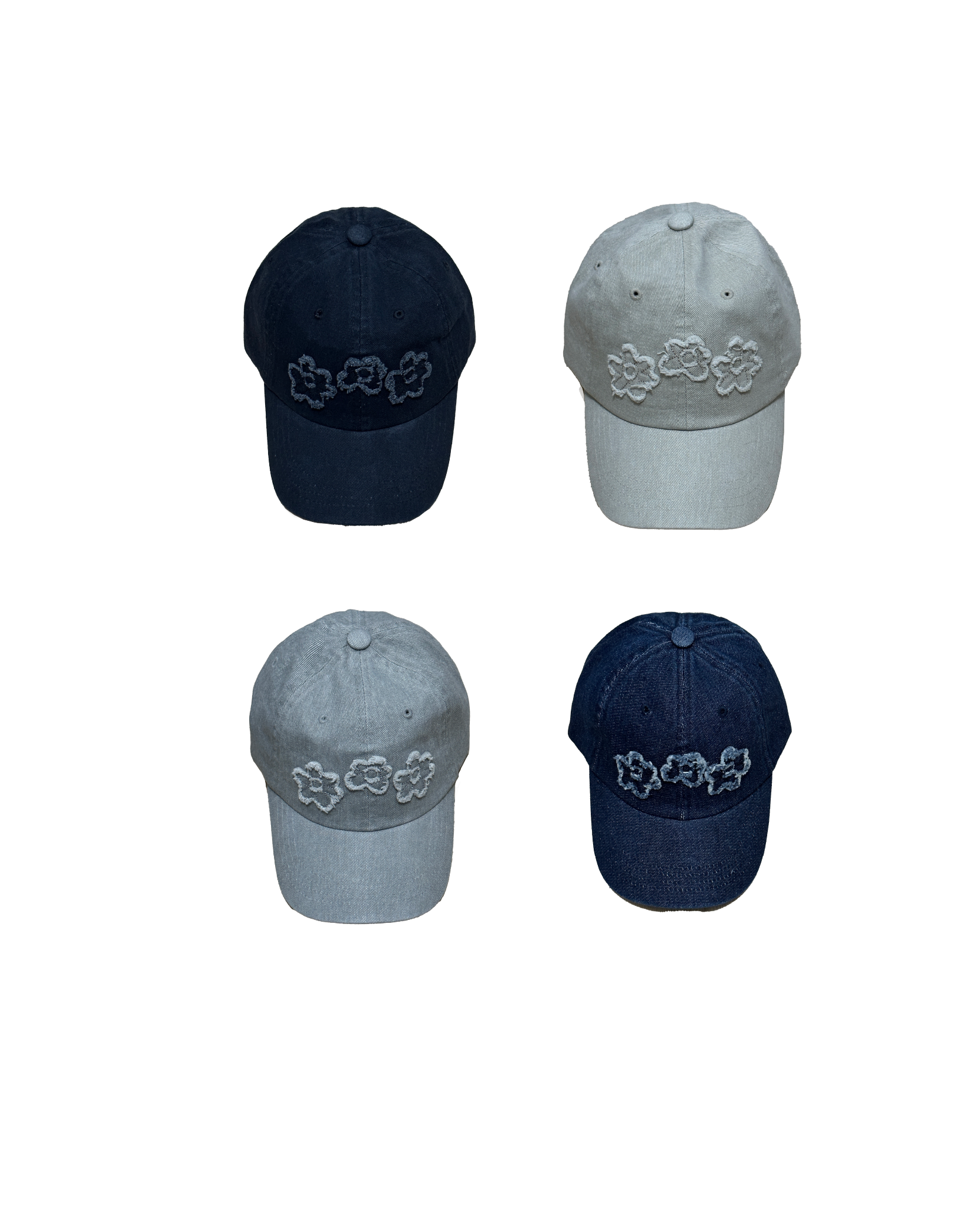 披口小花牛仔Cap帽