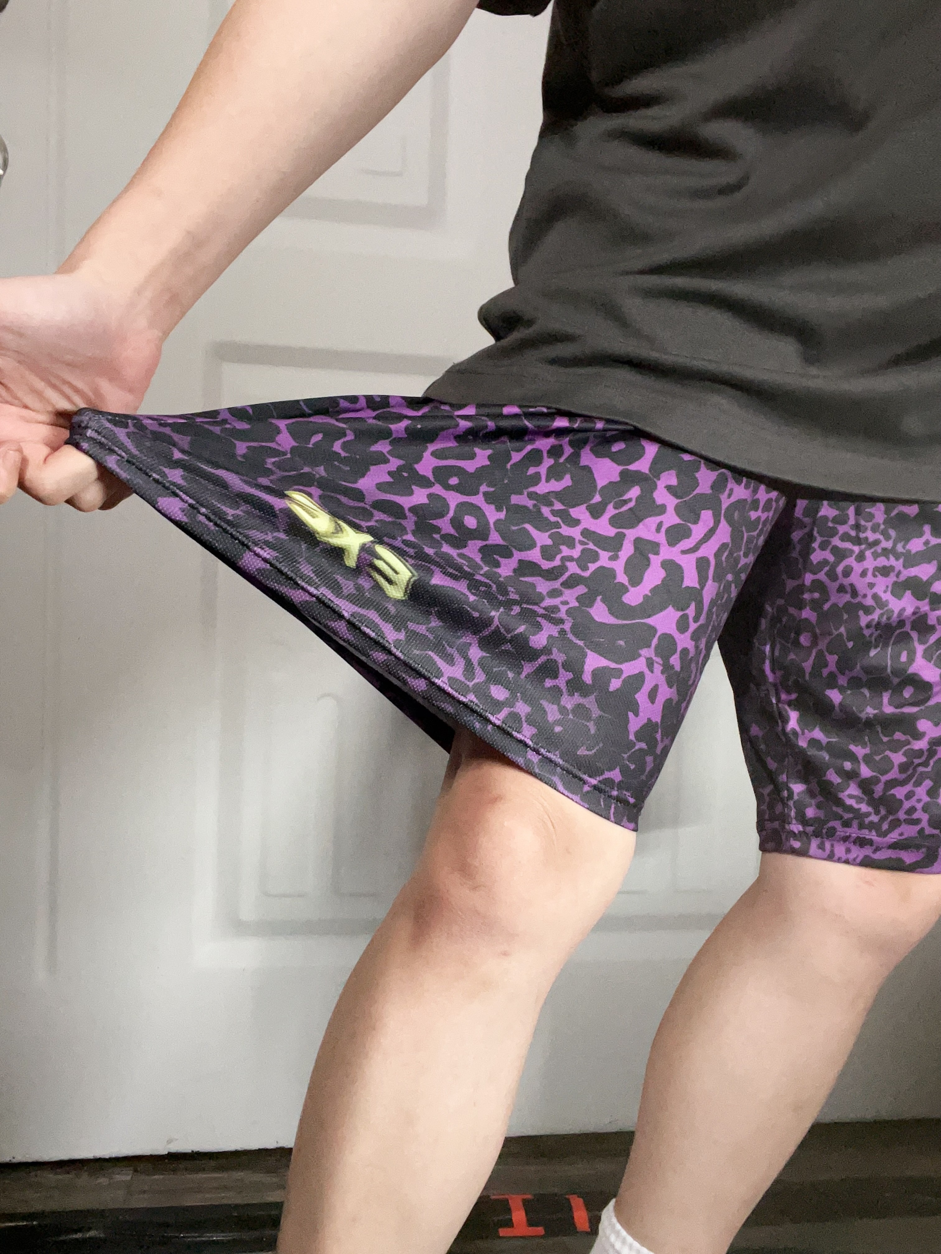 豹紋透氣網眼籃球褲【26119】