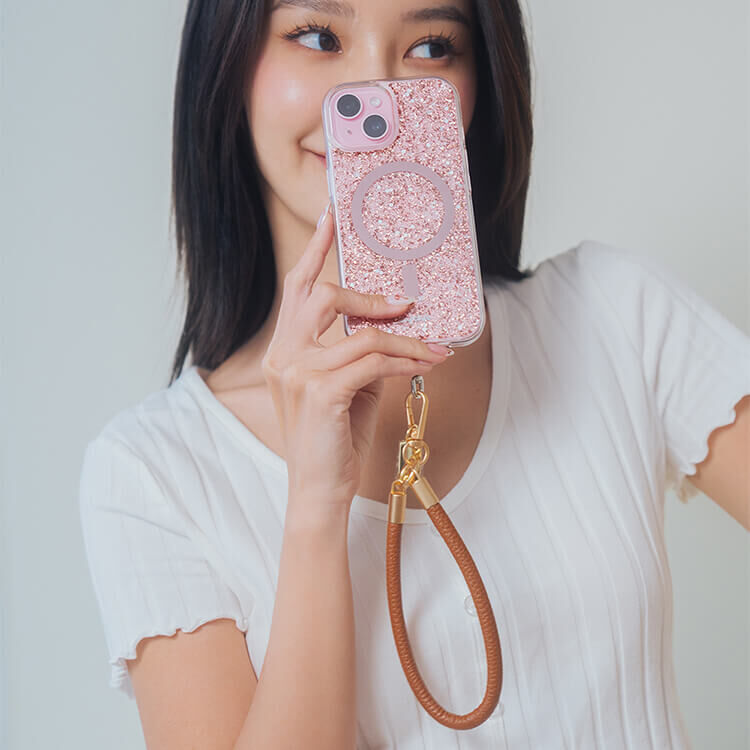 簡約粗款皮革短掛繩 (棕咖啡) 手腕繩 短掛繩