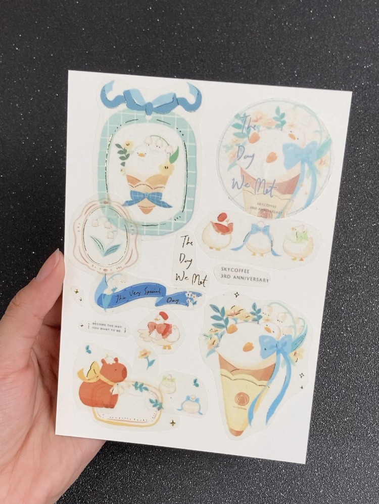 米乾｜The Day We Met 三週年燙金和紙膠帶