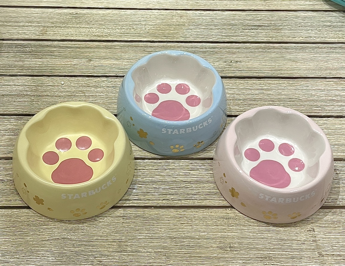 宠物猫狗爪爪陶瓷碗 防打翻 高颜值（17*6.5cm）