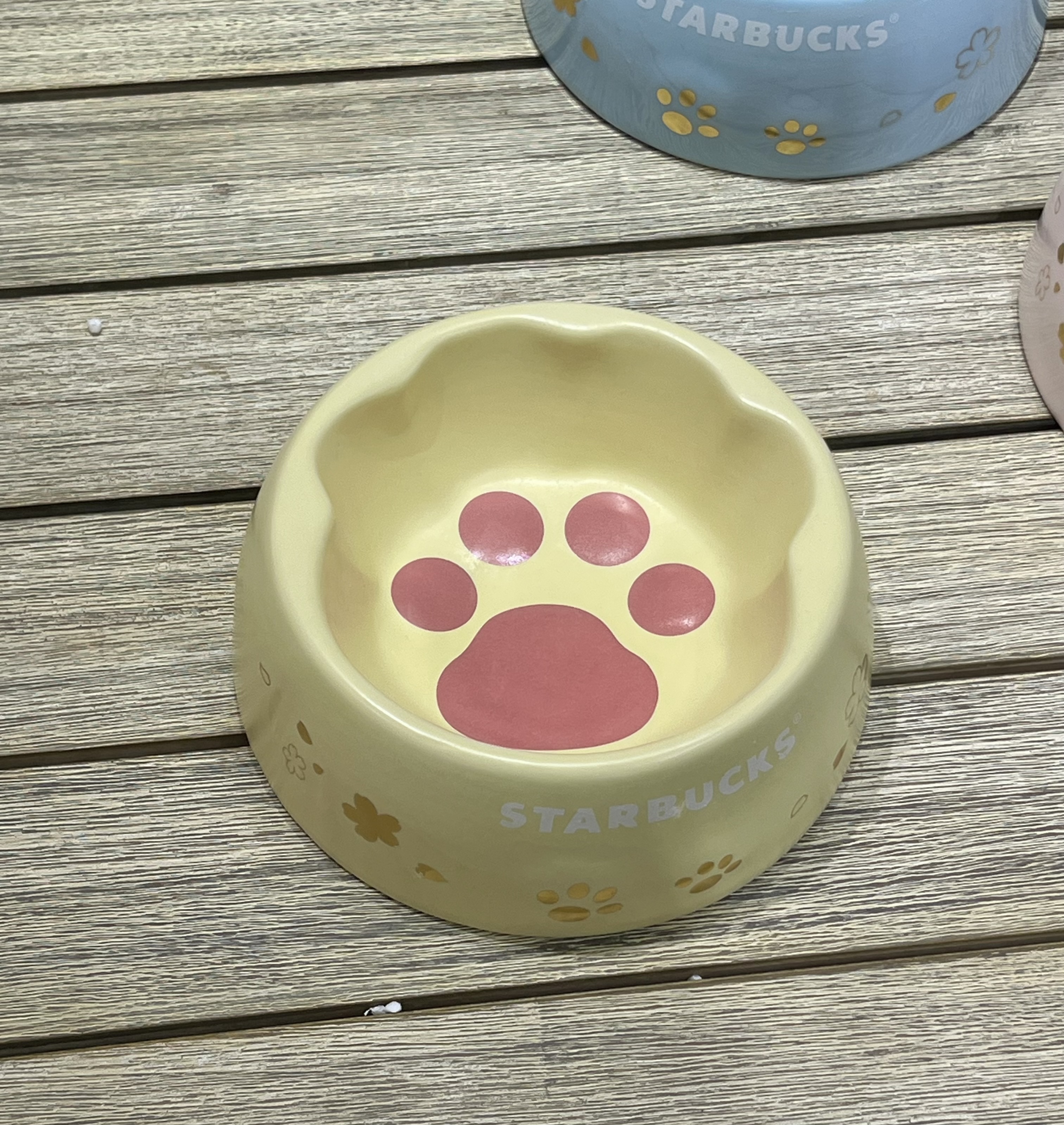 宠物猫狗爪爪陶瓷碗 防打翻 高颜值（17*6.5cm）